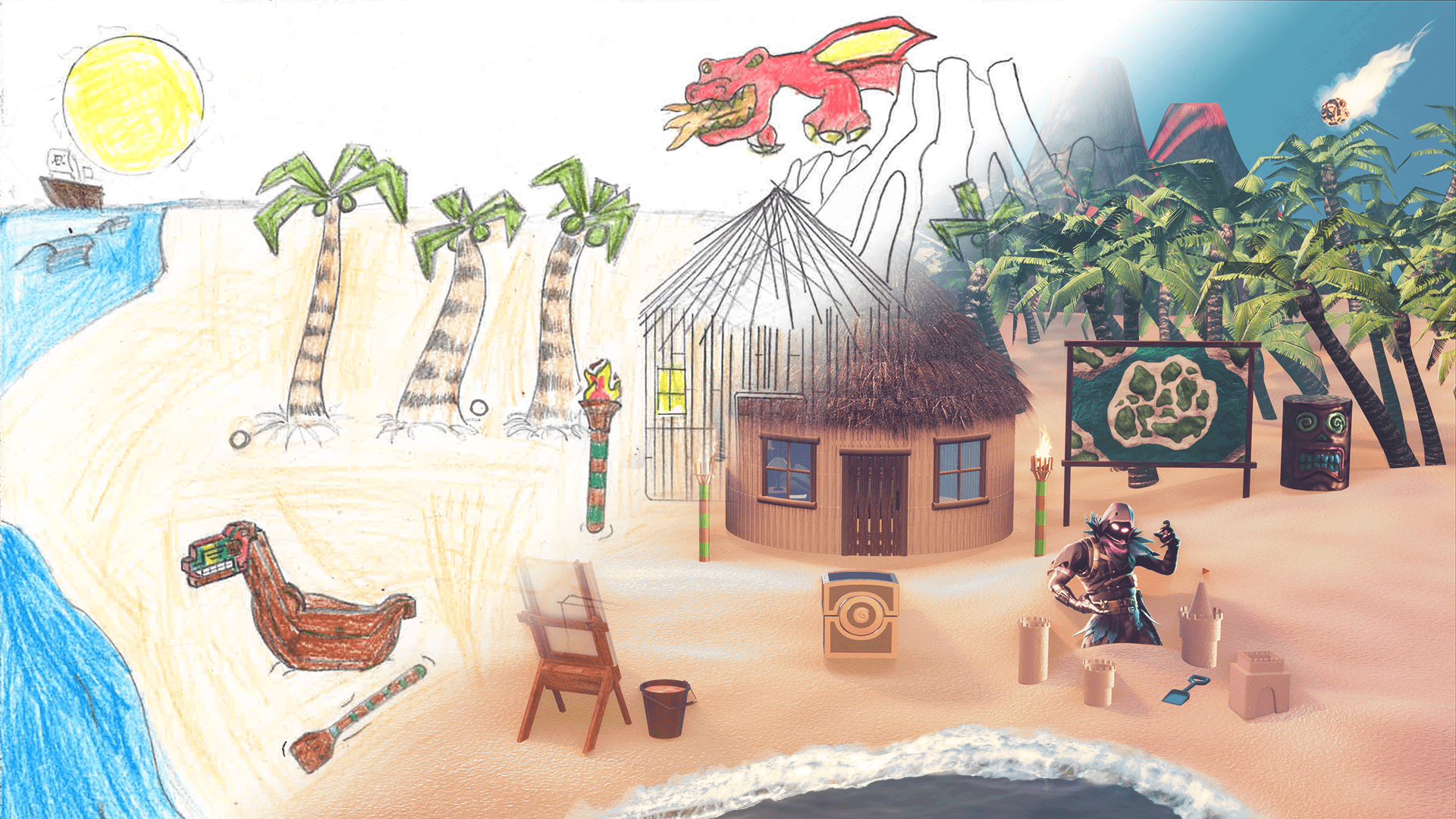 Destination Imagination: A Behind-The-Scenes Look at Transforming Kids Drawings to a 3D Visualisation