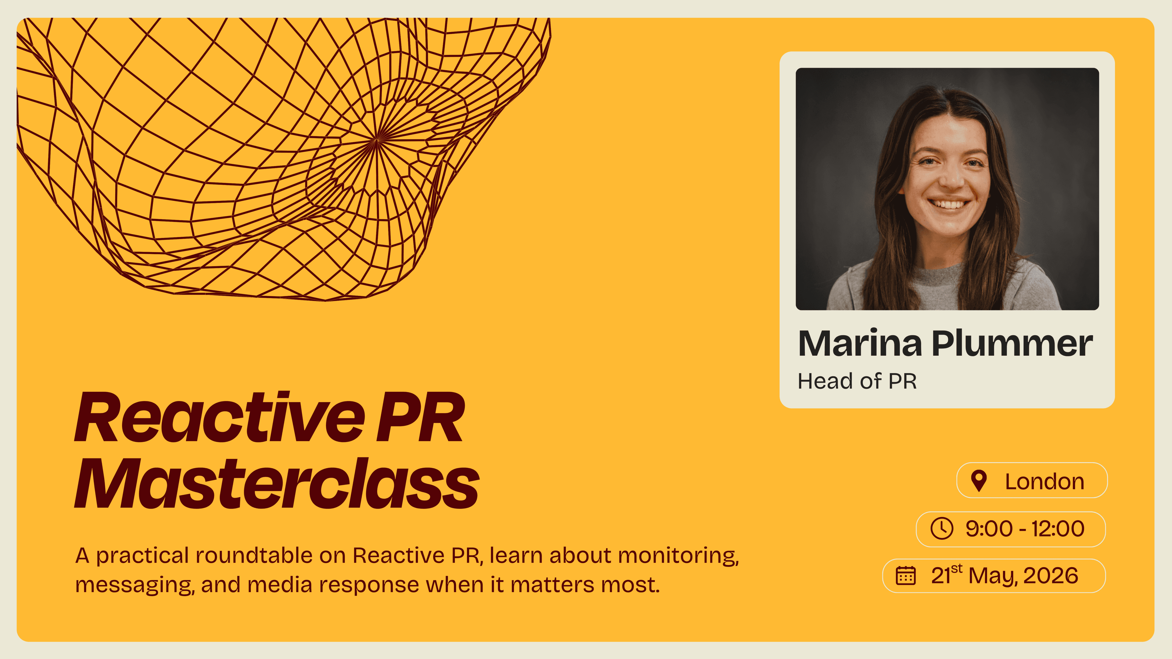 Reactive PR Masterclass | London